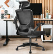 KERDOM® office chair Ergonomic, breathable desk chair with adjustable headrest