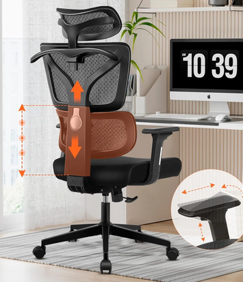 Silla Ergonómica KERDOM,Uso 8 horas,Avanzado Soporte Lumbar,Exclusivo Diseño