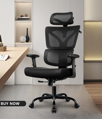 Silla Ergonómica KERDOM,Uso 8 horas,Avanzado Soporte Lumbar,Exclusivo Diseño