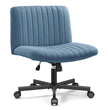 Armless Office Chair without Wheels, Ergonomic Wide Seat Swivel Desk Chair