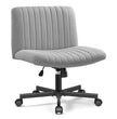 Armless Office Chair without Wheels, Ergonomic Wide Seat Swivel Desk Chair