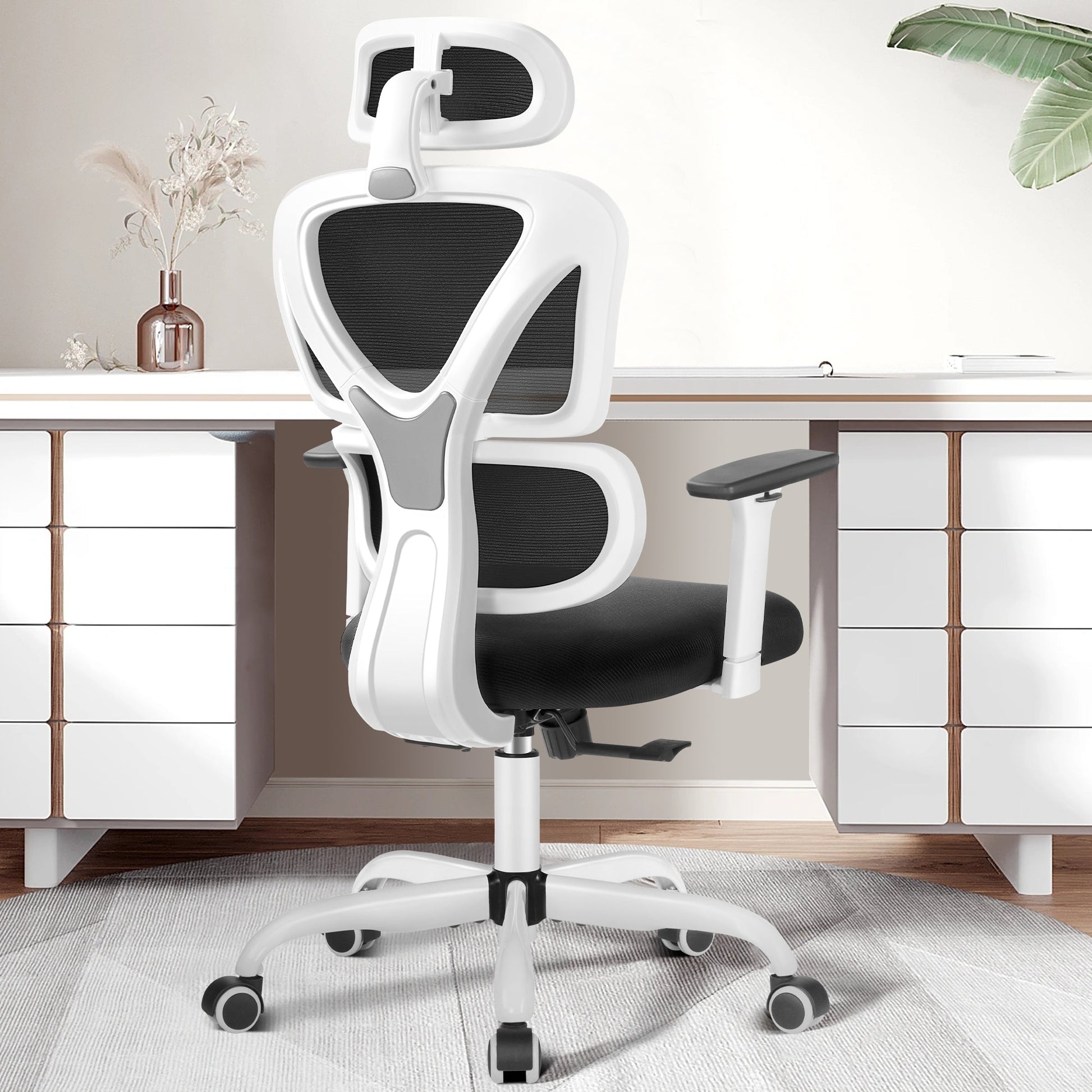 KERDOM office chair Ergonomic desk chair with adjustable headrest